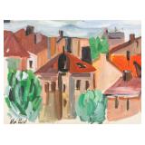 Louis Rene Moilliet Swiss Gouache on Paper