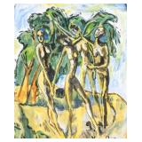 Yun Gee American-Chinese Oil and Tempera on Paper