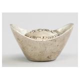 Chinese Large Silvered Ingot