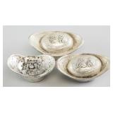Lot of Three Chinese Silver Colored Ingots