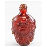 Chinese Red Peking Glass Snuff Bottle