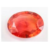 7.80ct Oval Cut Orange Natural Sapphire GGL