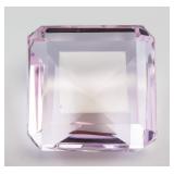 65.45ct Emerald Cut Pink Natural Amethyst GGL
