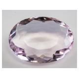 49.45ct Oval Cut Pink Natural Amethyst GGL
