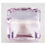 110.95ct Emerald Cut Pink Natural Amethyst GGL