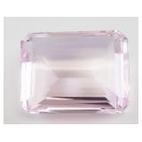 93.05ct Emerald Cut Pink Natural Amethyst GGL
