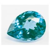 7.05ct Pear Cut Natural Indicolite Tourmaline GGL