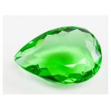 87.60ct Pear Cut Green Natural Peridot GGL