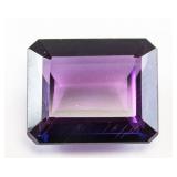 11.95ct Emerald Cut Purple Natural Sapphire GGL