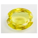 14.30ct Oval Cut Yellow Natural Sapphire GGL