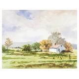 Edward Garbely 1908-1999 US Watercolor Landscape