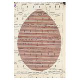 Agnes Martin American Modernist Ink on Sheet Music