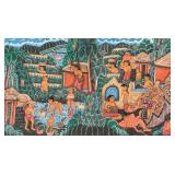 Paint and Ink on Fabric Culture Art