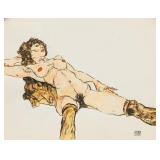 Egon Schiele Austrian Watercolor on Paper