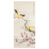 Yu Zhizhen 1915-1995 Chinese Watercolor Birds