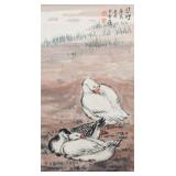 Xu Beihong 1895-1953 Chinese Watercolor Geese