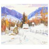 E. Young Acrylic on Canvas Landscape