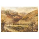 Signed Renoir Oil on Board CHARLES DURAND-RUEL