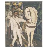 Diego Rivera Mexican Signed Linocut on Paper 40/75