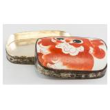 Chinese Copper Red Silvered Lion Case