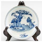 Chinese Blue and White Dish Kangxi Mark