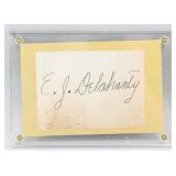 Ed Delahanty 1867-1903 American Autograph Card