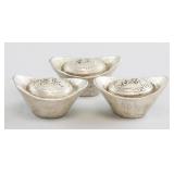 Lot of Three Chinese Silvered Ingot
