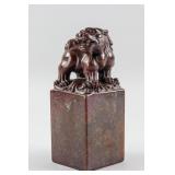 Chinese Fine Shoushan Stone Lion Seal Baishi Mark