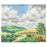 French Oil on Board Landscape Signed "Claude Monet