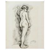 French Modernist Graphite ATELIER Signed Derain