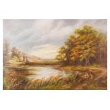 Hudson River Oil Board Framed Artist Signed