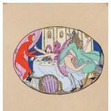 Danish Gouache on Paper Signed GERDA WEGENER