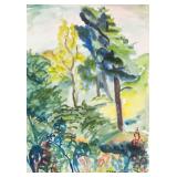 British WC/Paper Rosenberg Signed Cedric Morris