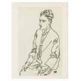 Egon Schiele Catalog Image Print on Paper