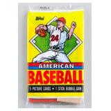 Topps American Baseball Cards with Bubble Gum