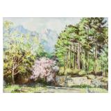 Russian Signed Oil on Canvas Landscape