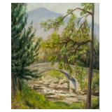 Oil on Board Landscape Signed Crosbee 1932