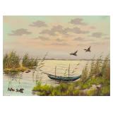 Peter Scott British Impressionist Oil on Canvas