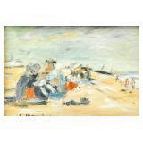Eugene Boudin French Impressionist Oil on Canvas