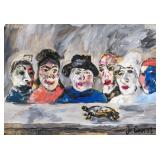 James Ensor Belgian Modernist Gouache on Paper