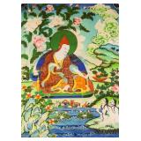 Chinese Print Guru Tangka on Fabric