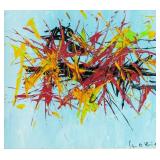 Georges Mathieu French Abstract Oil on Canvas