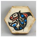 Lorraine Charlie Woodland Artist Acrylic on Drum