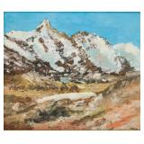 Zoran Music Slovenian Modernist Oil on Board