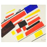 El Lissitzky Russian Constructivist Oil on Canvas