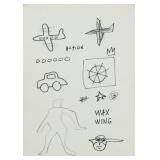 Jean-Michel Basquiat American Pop Art Marker Paper