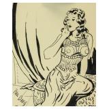 Phil Davis American Pop Art Ink on Paper Portrait