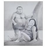 Fernando Botero Colombian Modernist Graphite Paper