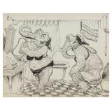 Steve Yiass Canadian Pop Sketch Ink on Board