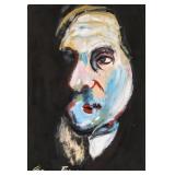 Francis Bacon British Expressionist Oil on Paper